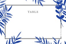 Marque-table mariage Feuillage bleu Marque-table mariage Feuillage bleu