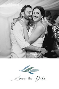 Save the date avec photo belle saison bleu Save the date avec photo belle saison bleu