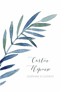 Carton réponse mariage classique belle saison bleu Carton réponse mariage classique belle saison bleu