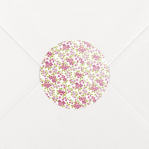 Stickers baptême Croix liberty rose - Vue 2 Stickers baptême Croix liberty rose - Vue 2