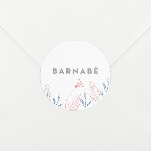 Stickers pour enveloppes naissance Allégresse bleu