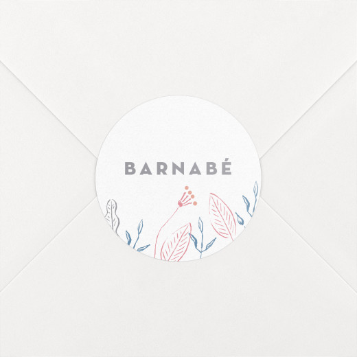 Stickers pour enveloppes naissance Allégresse bleu - Vue 1 Stickers pour enveloppes naissance Allégresse bleu - Vue 1