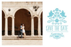 Save the Date Papel picado turquoise Save the Date Papel picado turquoise