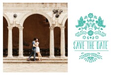 Save the Date Papel picado menthe