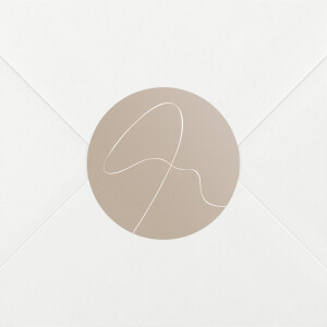 Stickers pour enveloppes mariage Le Fil beige