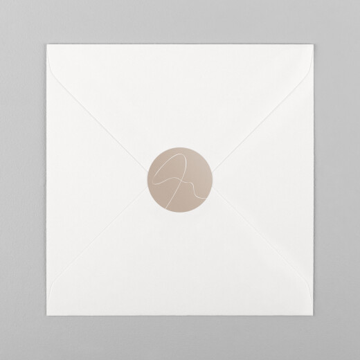 Stickers pour enveloppes mariage Le Fil beige - Vue 2
