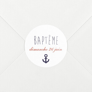 Stickers pour enveloppes baptême Matelot bleu Stickers pour enveloppes baptême Matelot bleu