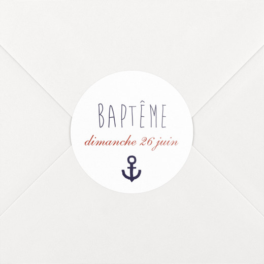 Stickers pour enveloppes baptême Matelot bleu - Vue 1 Stickers pour enveloppes baptême Matelot bleu - Vue 1