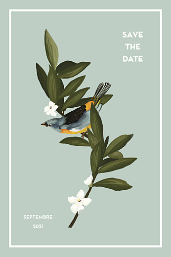 Save the Date Bahia bleu - Recto Save the Date Bahia bleu - Recto