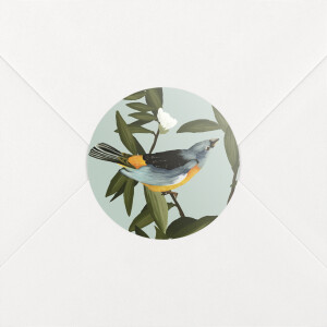 Stickers pour enveloppes mariage Bahia Bleu & Jaune