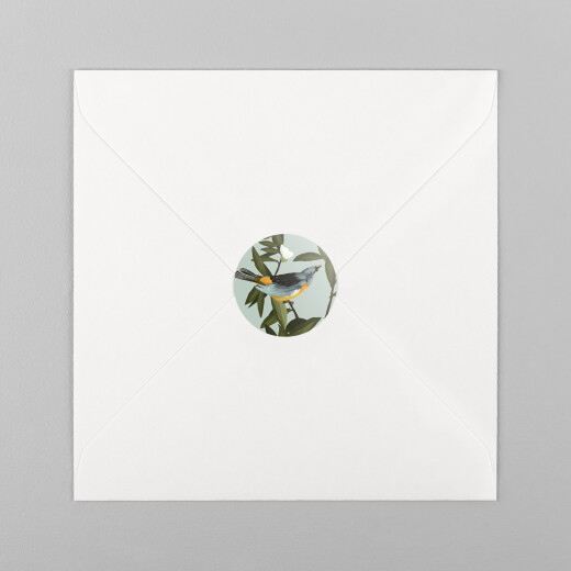 Stickers pour enveloppes mariage Bahia Bleu & Jaune - Vue 2