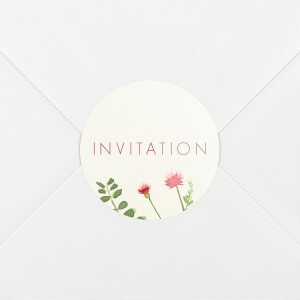 Stickers pour enveloppes baptême Fleurs aquarelle crème Stickers pour enveloppes baptême Fleurs aquarelle crème