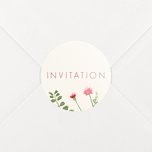 Stickers baptême Fleurs aquarelle crème - Vue 2 Stickers baptême Fleurs aquarelle crème - Vue 2