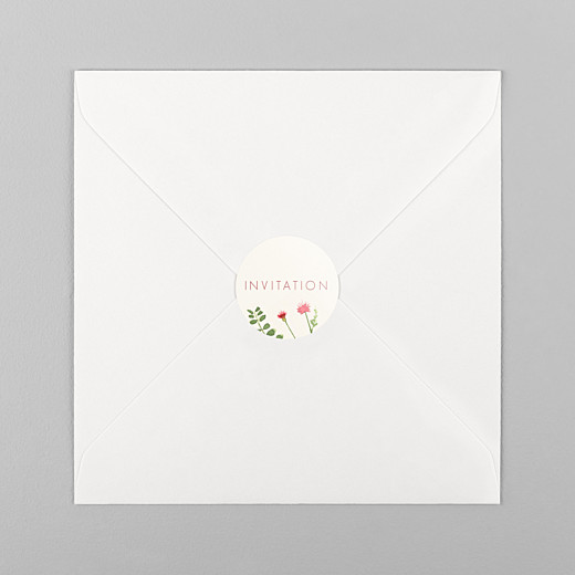 Stickers baptême Fleurs aquarelle crème - Vue 1 Stickers baptême Fleurs aquarelle crème - Vue 1