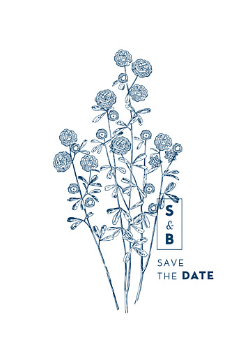 Save the Date Laure de Sagazan bleu - Recto Save the Date Laure de Sagazan bleu - Recto