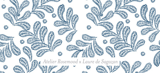 Etiquette perforée mariage Laure de Sagazan bleu - Verso Etiquette perforée mariage Laure de Sagazan bleu - Verso