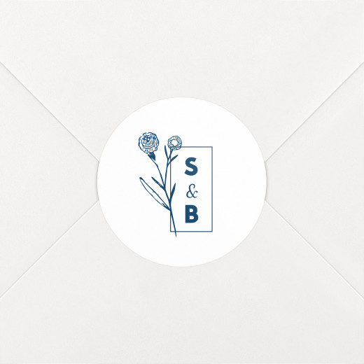 Stickers pour enveloppes mariage Laure de Sagazan blanc - Vue 1