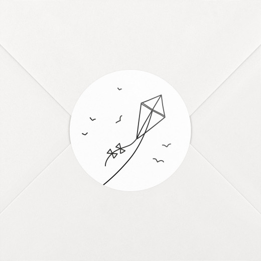 Stickers pour enveloppes mariage Promesse cerf-volant - Vue 1 Stickers pour enveloppes mariage Promesse cerf-volant - Vue 1
