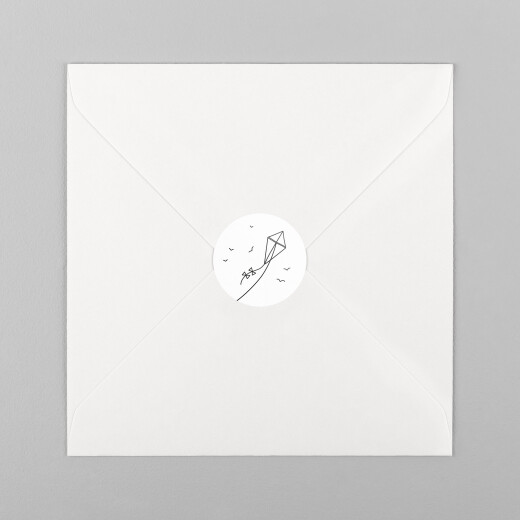 Stickers pour enveloppes mariage Promesse cerf-volant - Vue 2