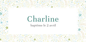 Marque-place baptême vert liberty étoile vert Marque-place baptême vert liberty étoile vert