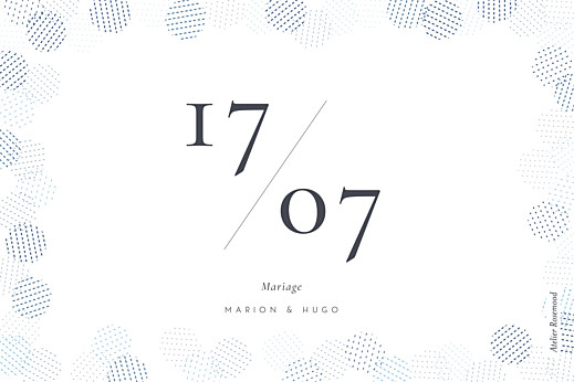 Save the Date Sequins bleu - Verso Save the Date Sequins bleu - Verso