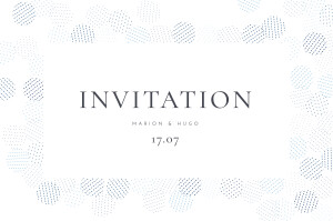 Carton d'invitation mariage Sequins bleu