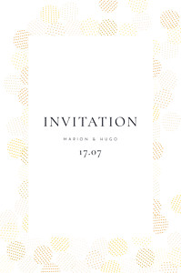 Carton d'invitation mariage jaune sequins (portrait) jaune Carton d'invitation mariage jaune sequins (portrait) jaune