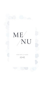 Menu de mariage sequins (4 pages) bleu Menu de mariage sequins (4 pages) bleu