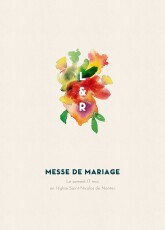 Couverture livret de messe mariage Bloom beige Couverture livret de messe mariage Bloom beige