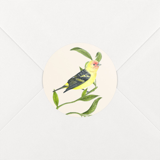 Stickers pour enveloppes baptême Mélopée blanc - Vue 1