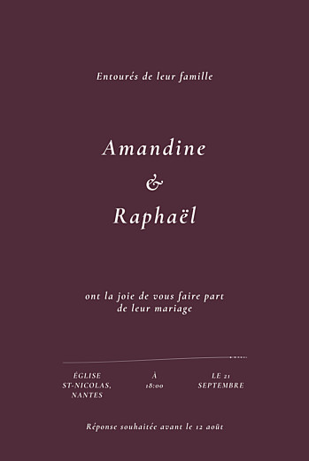 Faire-part de mariage Joli sous-bois beige - Verso Faire-part de mariage Joli sous-bois beige - Verso