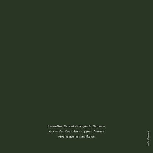 Faire-part de mariage Joli sous-bois 4 pages (dorure) vert - Page 4 Faire-part de mariage Joli sous-bois 4 pages (dorure) vert - Page 4