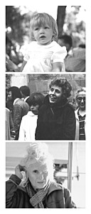 Carte d'invitation anniversaire adulte avec 2 photos et plus 3 photos (panoramique) blanc Carte d'invitation anniversaire adulte avec 2 photos et plus 3 photos (panoramique) blanc
