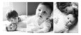 Faire-part de naissance 3 photos (panoramique) blanc - Page 1 Faire-part de naissance 3 photos (panoramique) blanc - Page 1