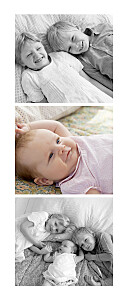 Faire-part de naissance classique 3 photos portrait (panoramique) Faire-part de naissance classique 3 photos portrait (panoramique)