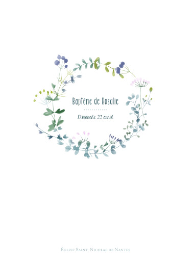 Couverture Livret de messe Bouquet sauvage bleu - Page 1 Couverture Livret de messe Bouquet sauvage bleu - Page 1