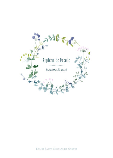 Livret de messe Bouquet sauvage violet Livret de messe Bouquet sauvage violet