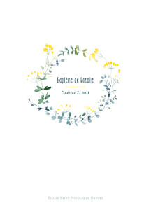 Livret de messe jaune bouquet sauvage jaune Livret de messe jaune bouquet sauvage jaune