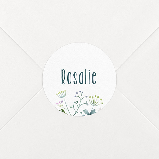 Stickers baptême Bouquet sauvage violet - Vue 2 Stickers baptême Bouquet sauvage violet - Vue 2