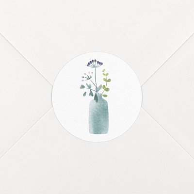 Stickers baptême bouquet sauvage violet Stickers baptême bouquet sauvage violet