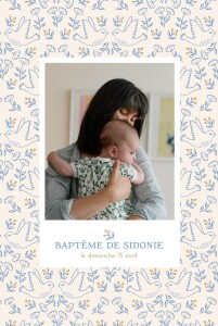 Faire-part de baptême L'envolée beige Faire-part de baptême L'envolée beige