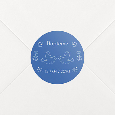 Stickers baptême l'envolée bleu Stickers baptême l'envolée bleu