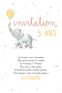 Carte d'anniversaire Cotillons - Rosemood