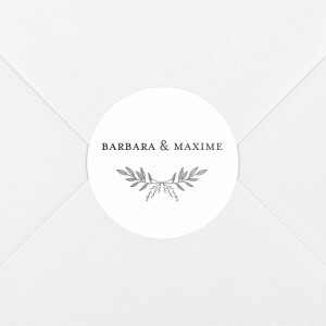 Stickers pour enveloppes mariage Psyché blanc Stickers pour enveloppes mariage Psyché blanc