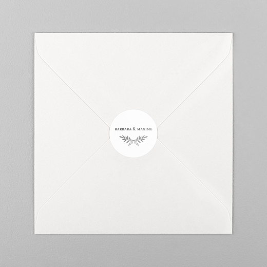 Stickers pour enveloppes mariage Psyché blanc - Vue 1