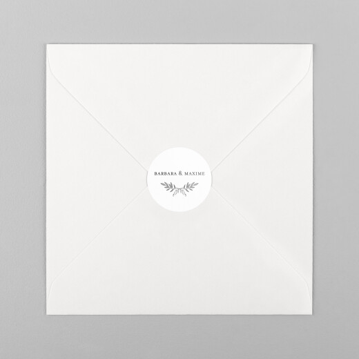 Stickers pour enveloppes mariage Psyché blanc - Vue 2 Stickers pour enveloppes mariage Psyché blanc - Vue 2