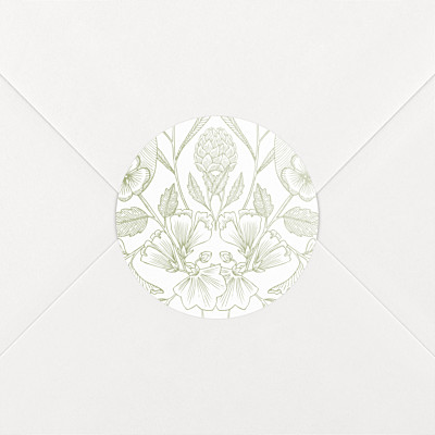 Stickers mariage psyché vert Stickers mariage psyché vert