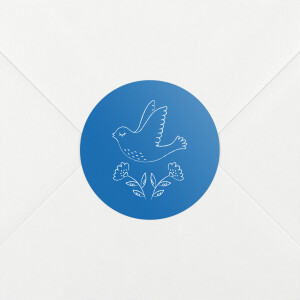 Stickers pour enveloppes naissance L'envolée bleu