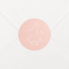 Stickers pour enveloppes naissance L'envolée rose