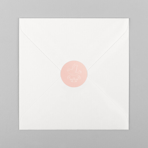 Stickers pour enveloppes naissance L'envolée rose - Vue 2